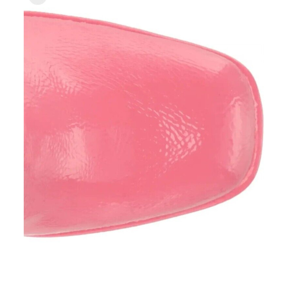 NEW Sam Edelman Boots Kylie Pink Patent Leather Knee High Platform Womens  6.5 - Picture 6 of 9